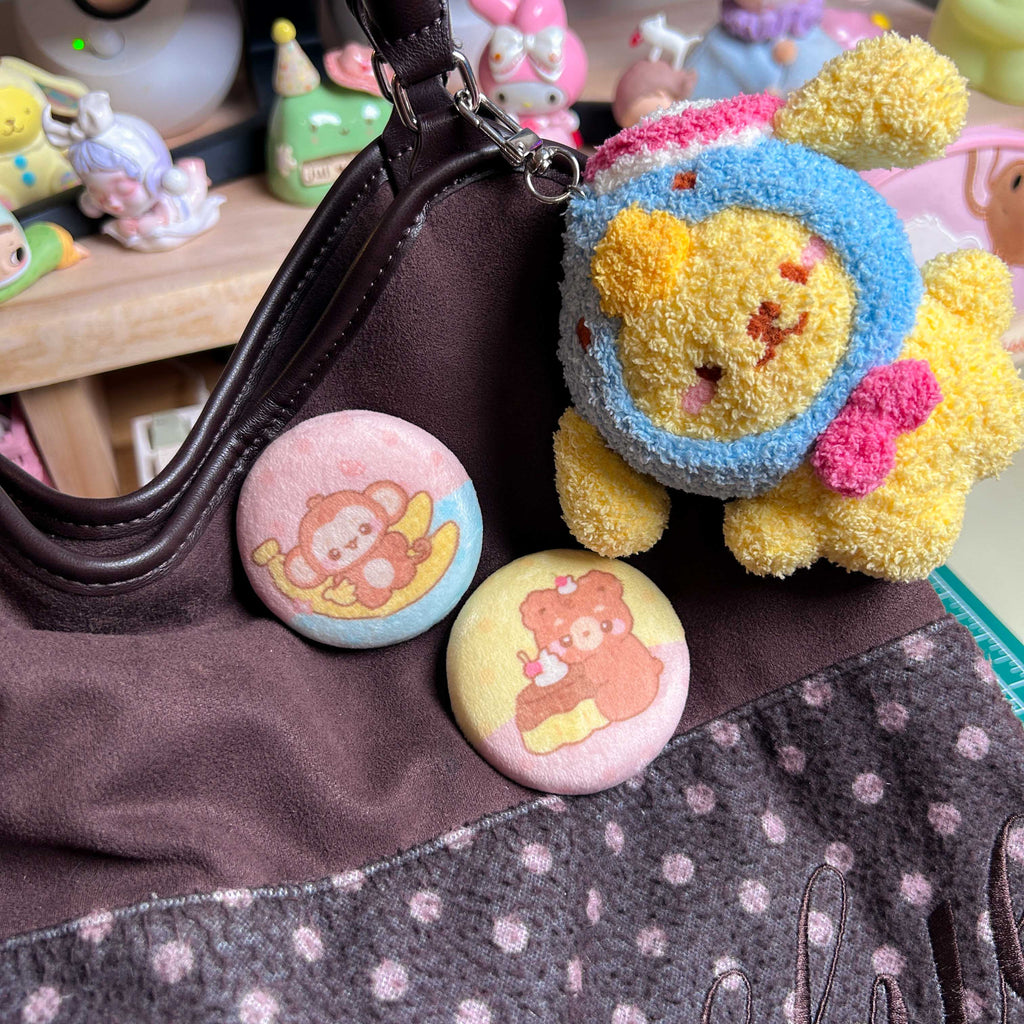 Button Plush Pin