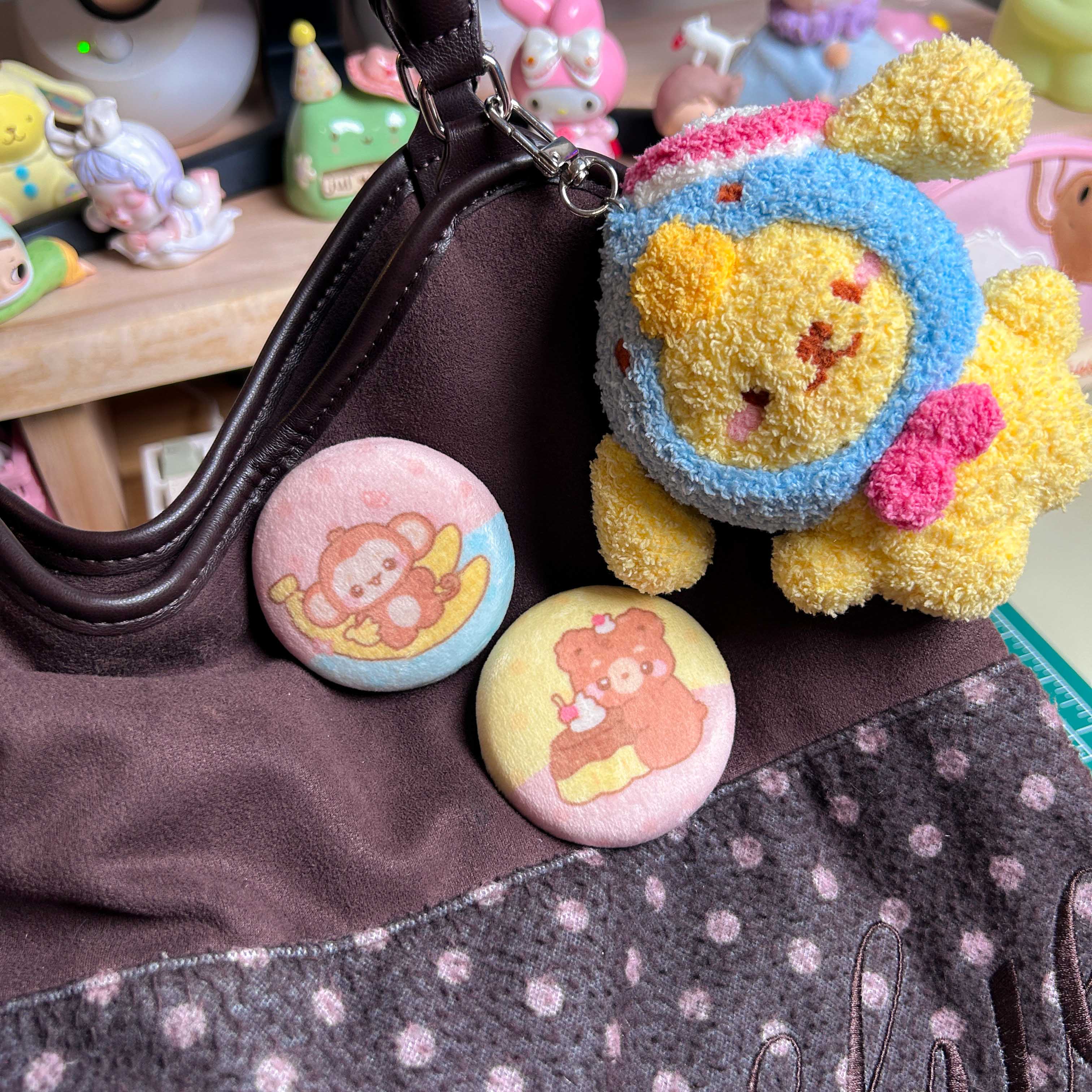 Button Plush Pin