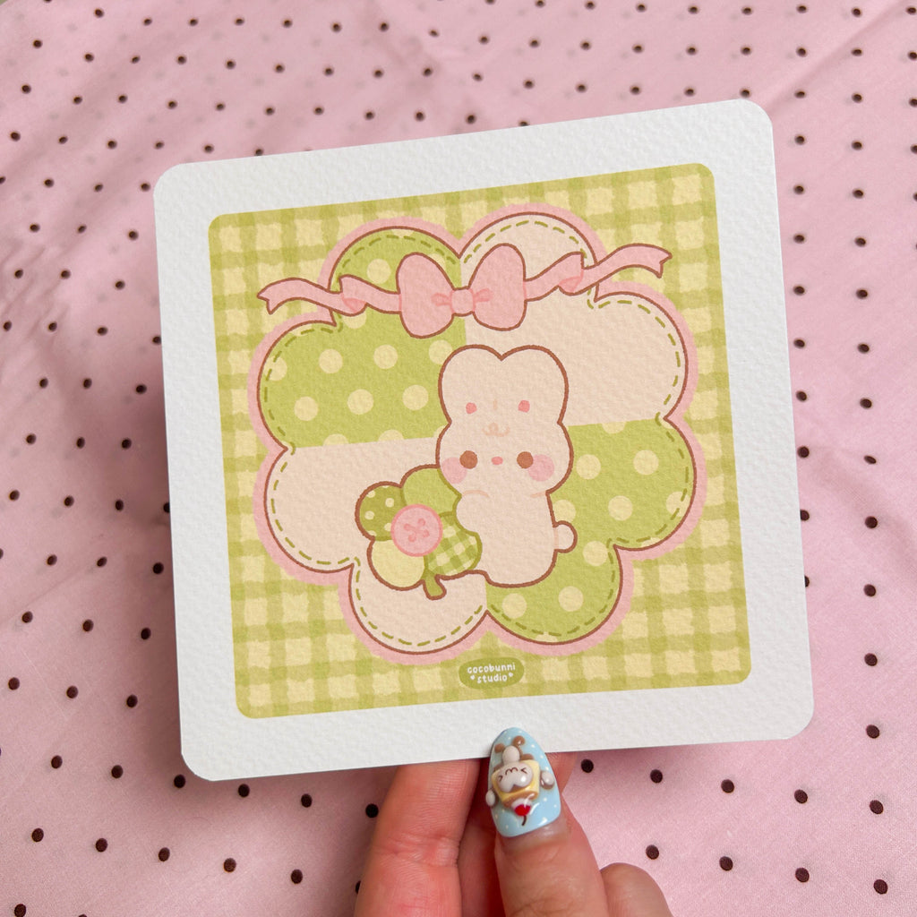 Clover Bunny Postcard