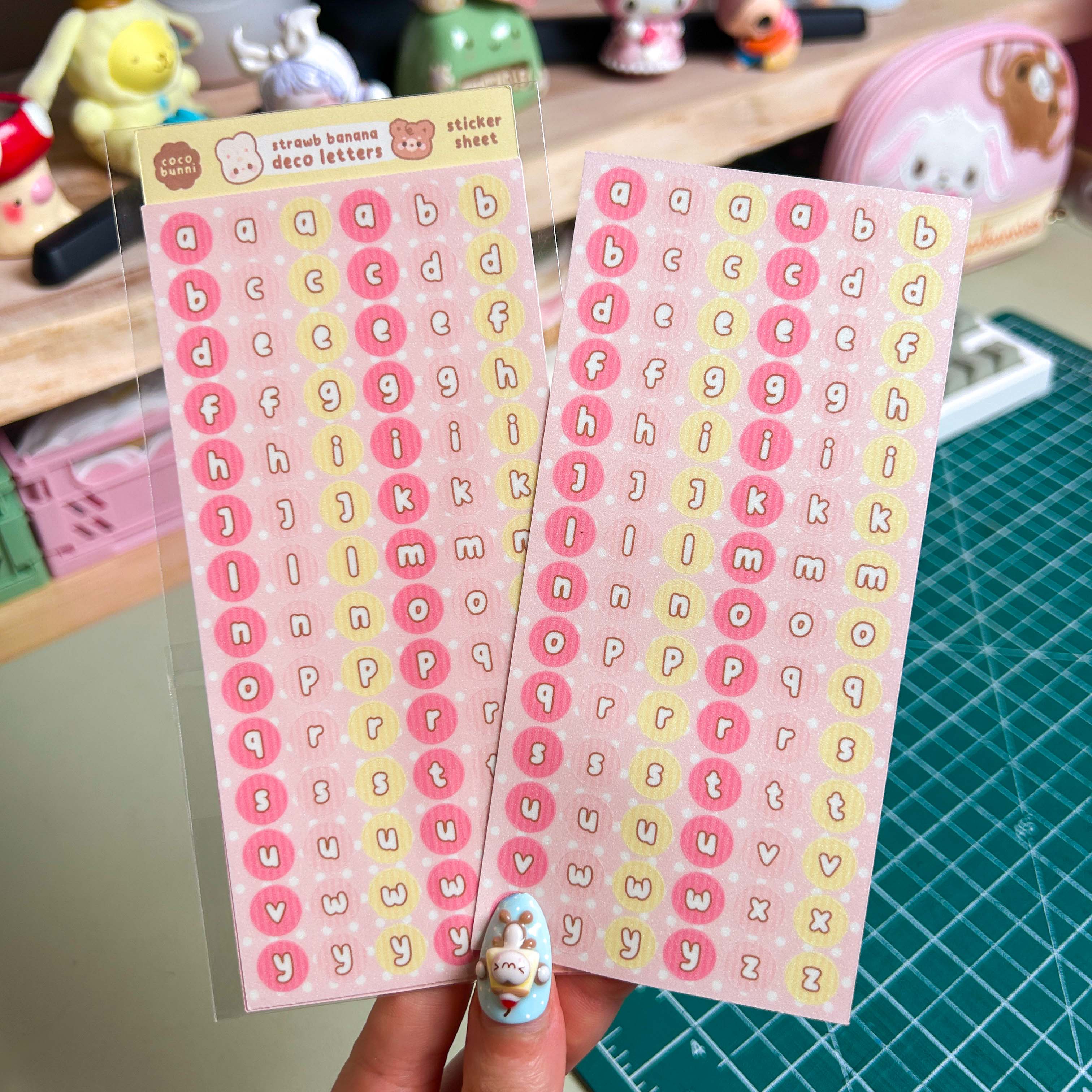 Deco Letters Sticker Sheet