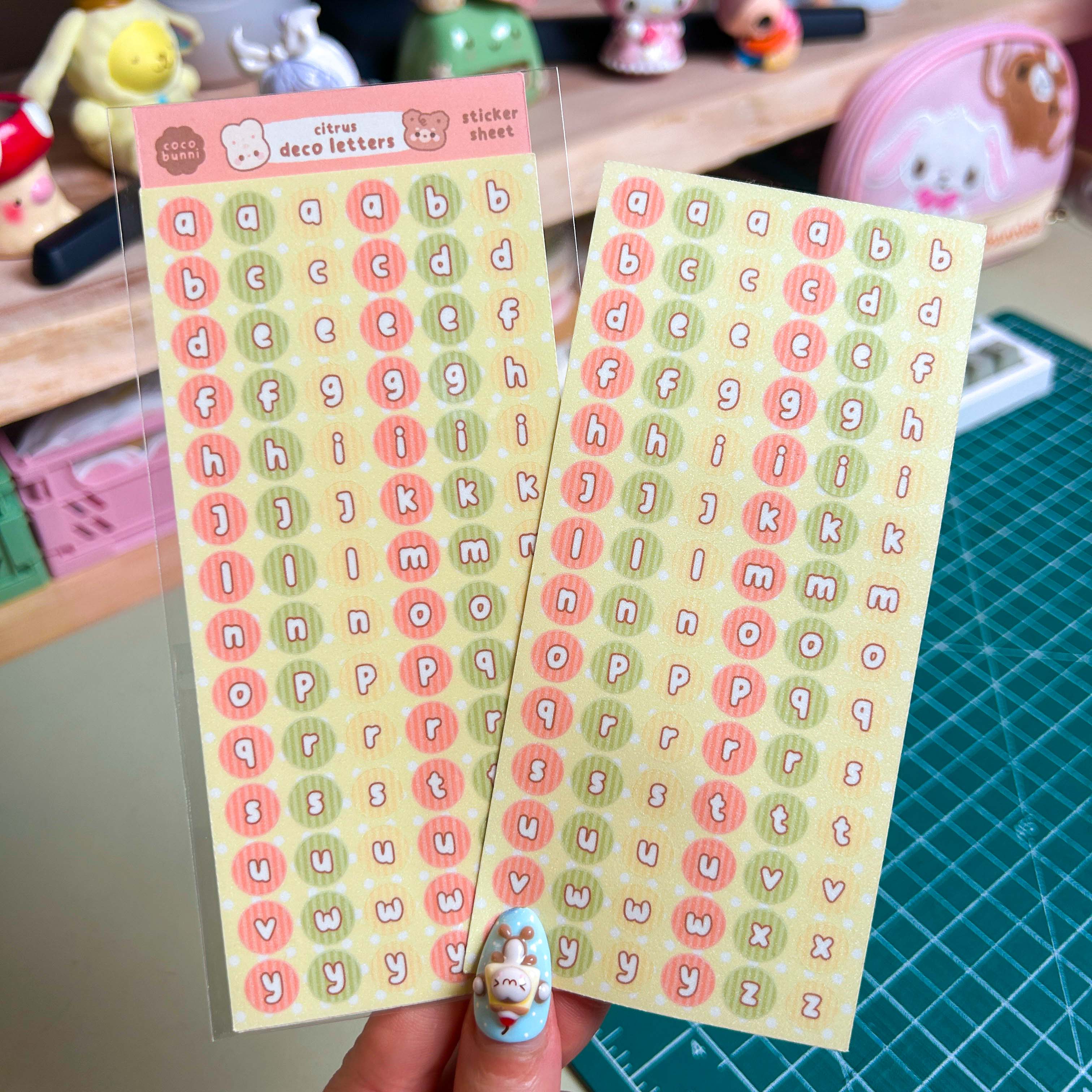 Deco Letters Sticker Sheet