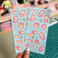 Fish Girl Blob Sticker Sheet