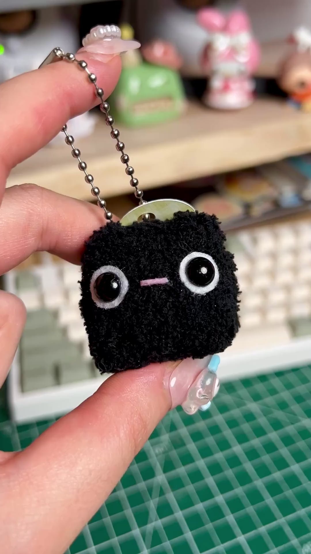 Void Cat Crochet Keychain