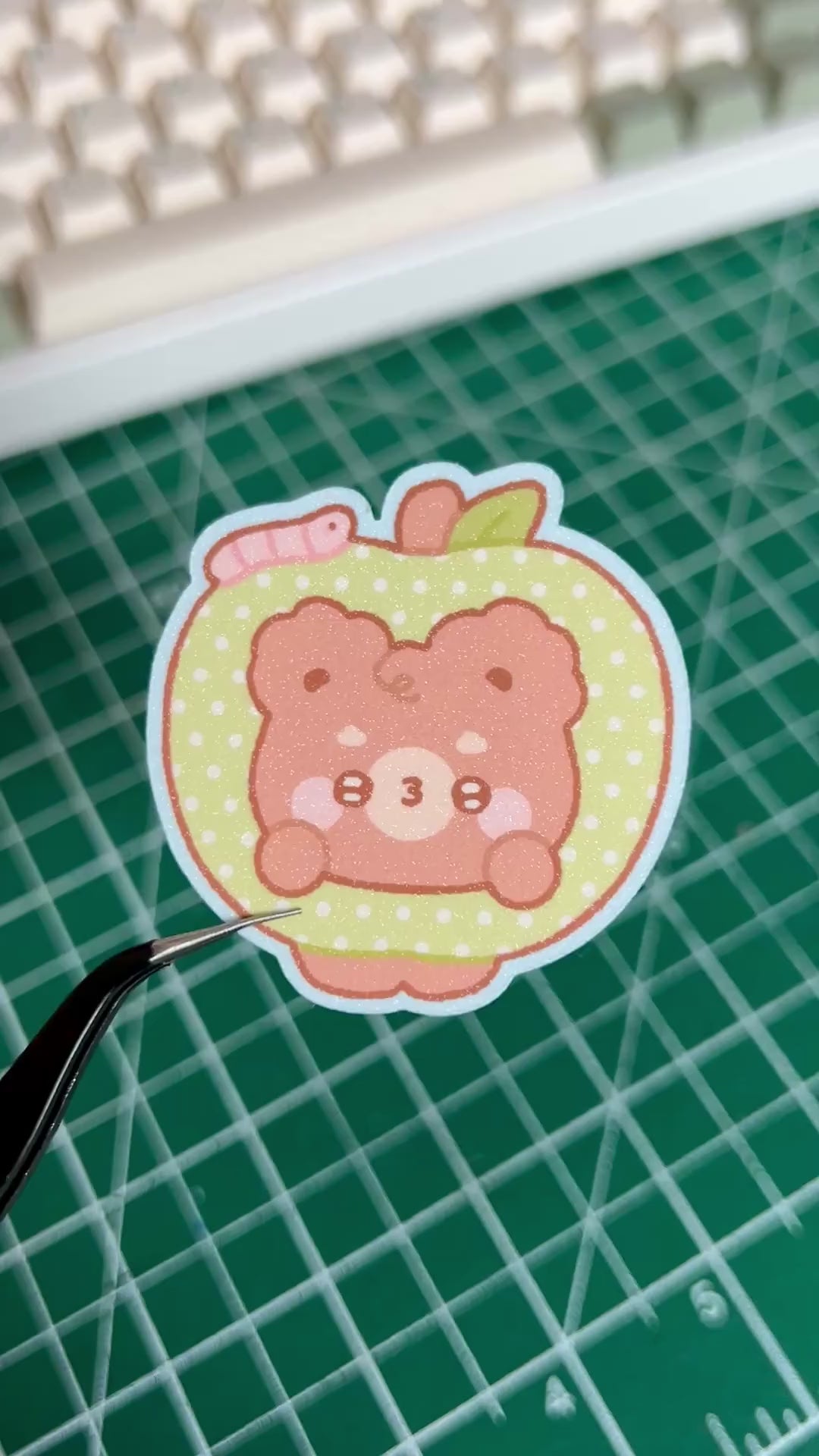 Apple Bun & Bear Sticker