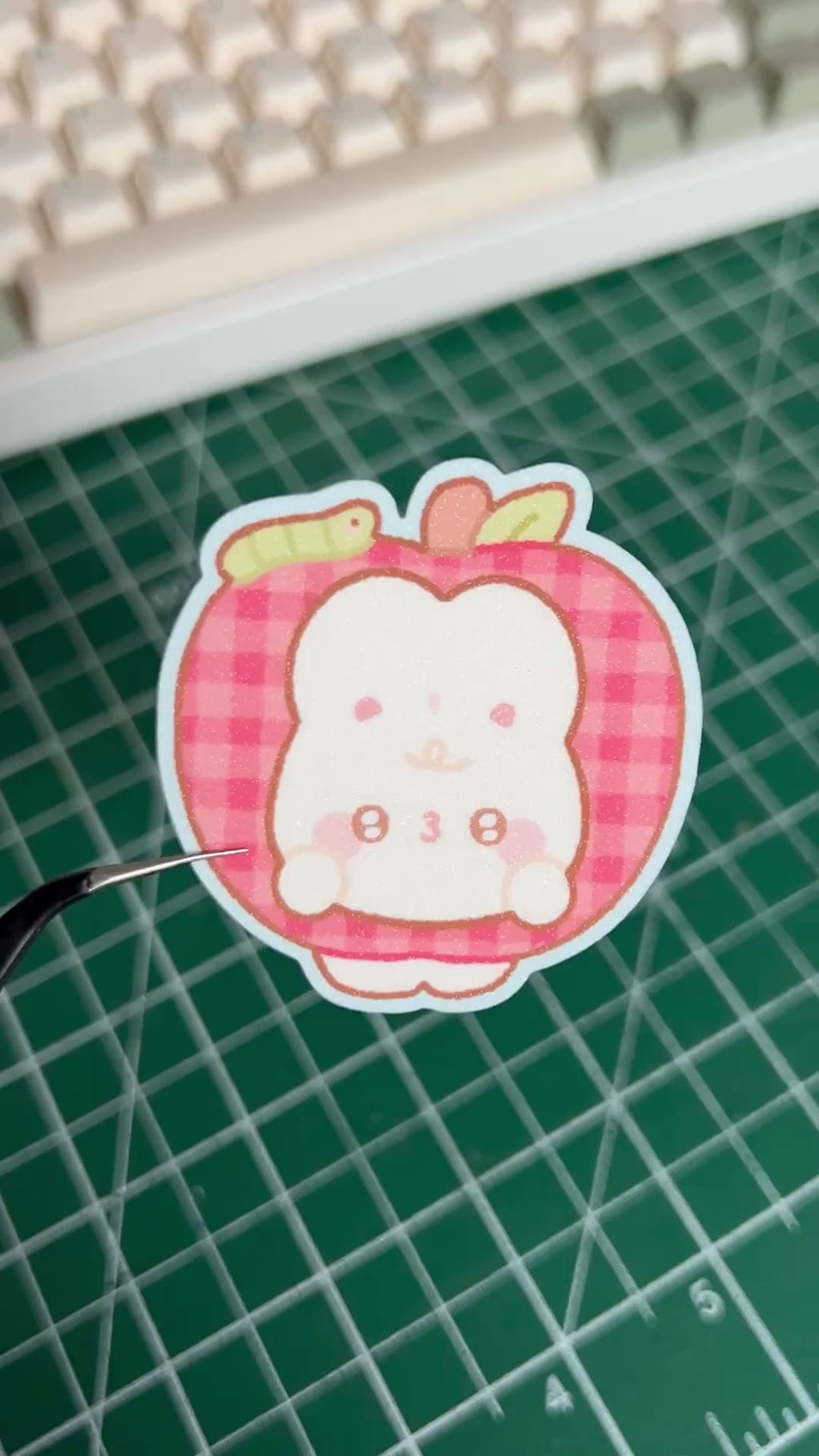 Apple Bun & Bear Sticker