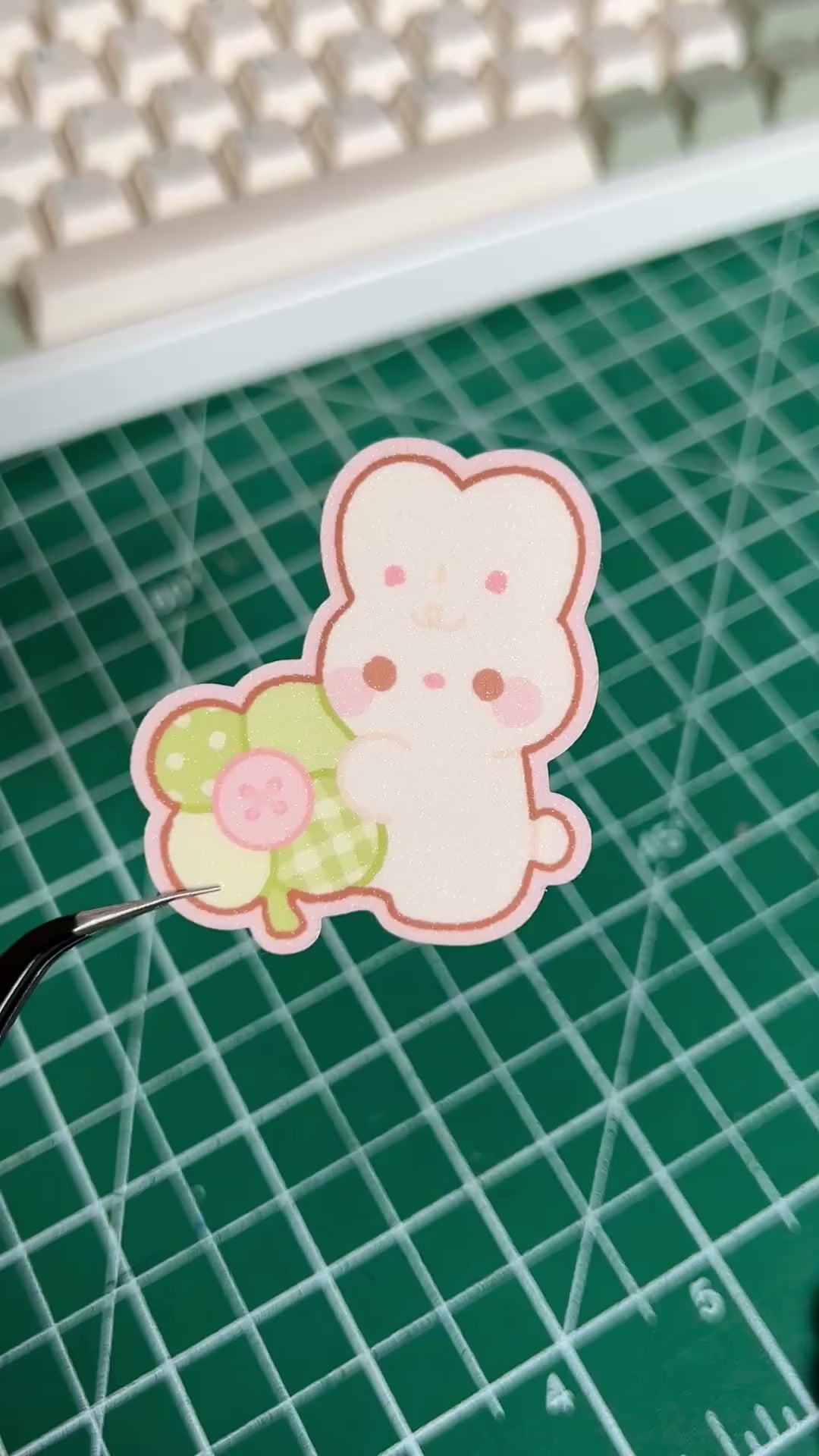Lucky Clover Bunny Sticker