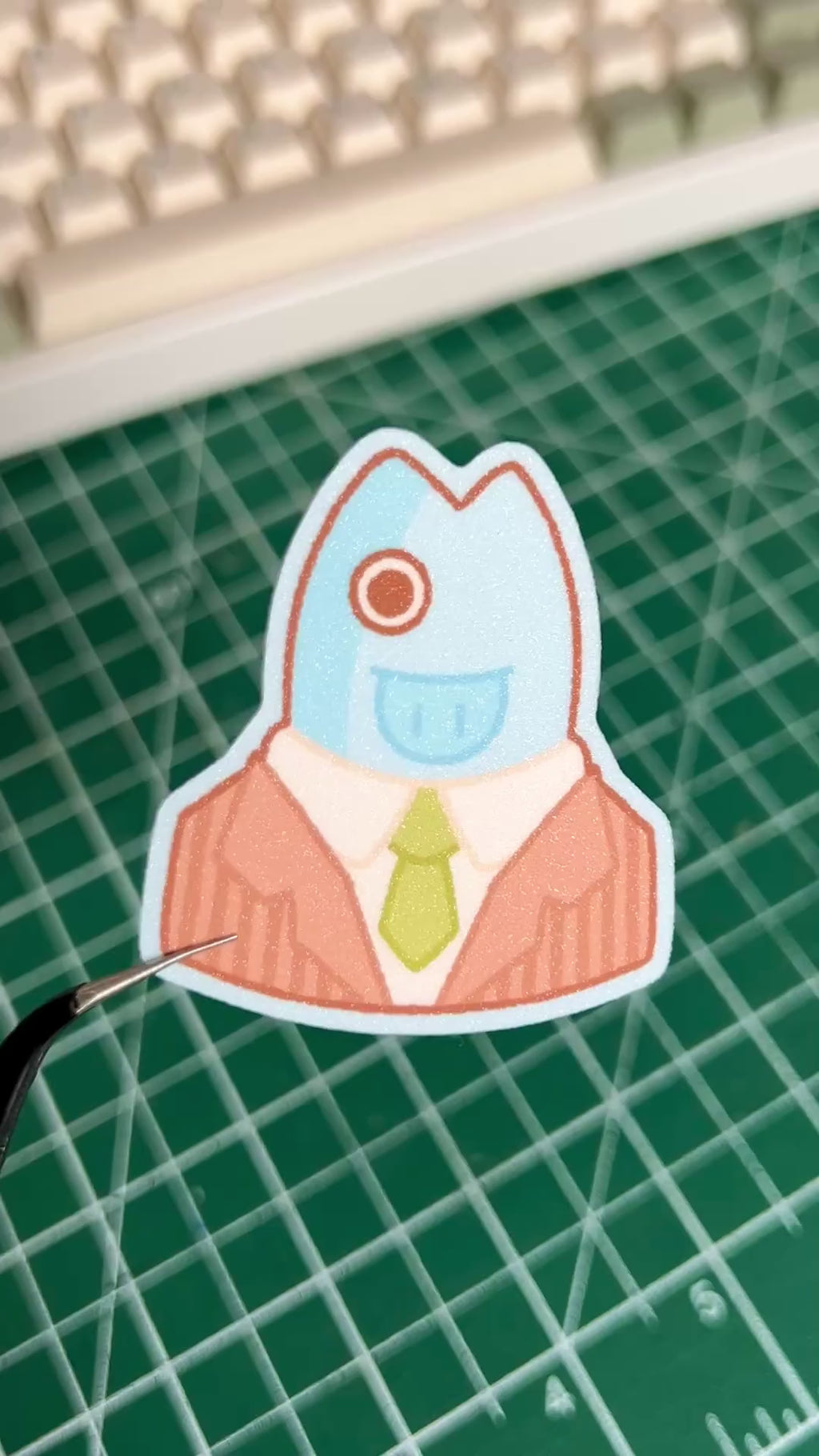 Fish in Suit Sticker